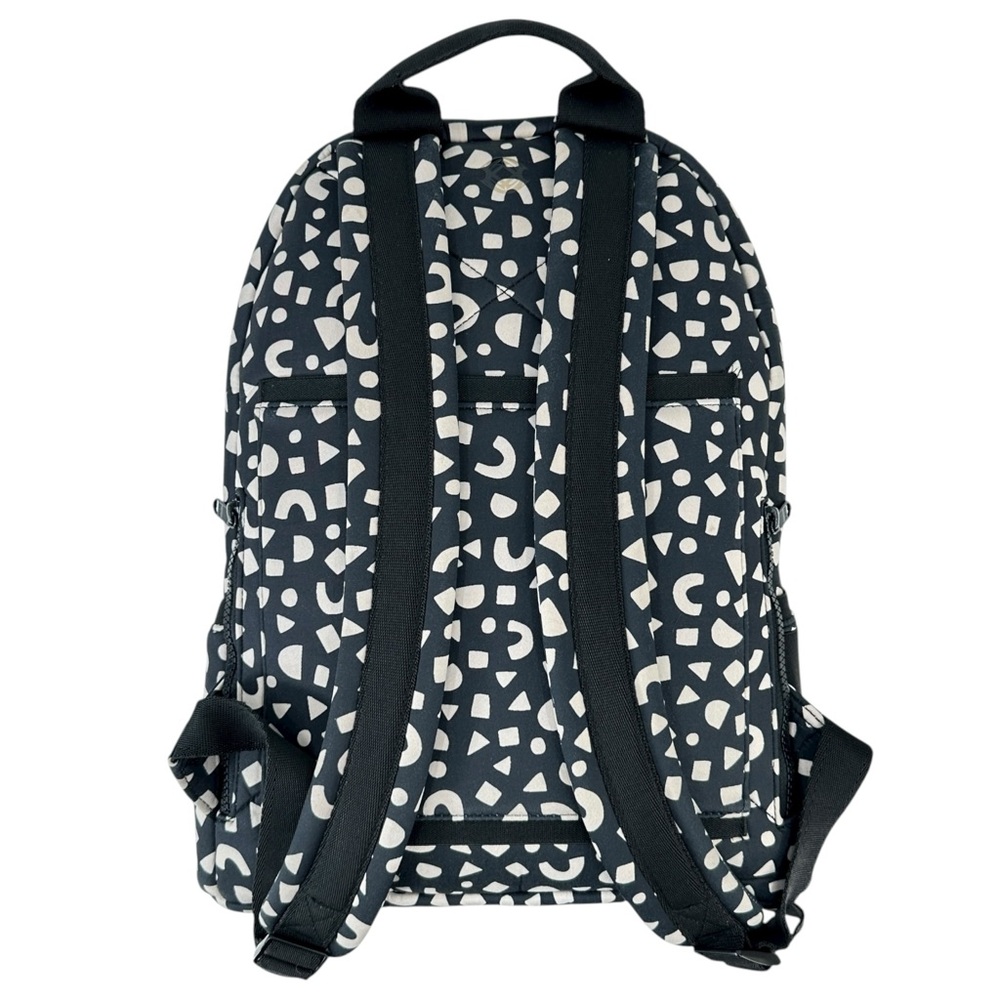 Dagne Dover Block Party Black & White Printed Neoprene Medium Sized Backpack Bag - Picture 7 of 10